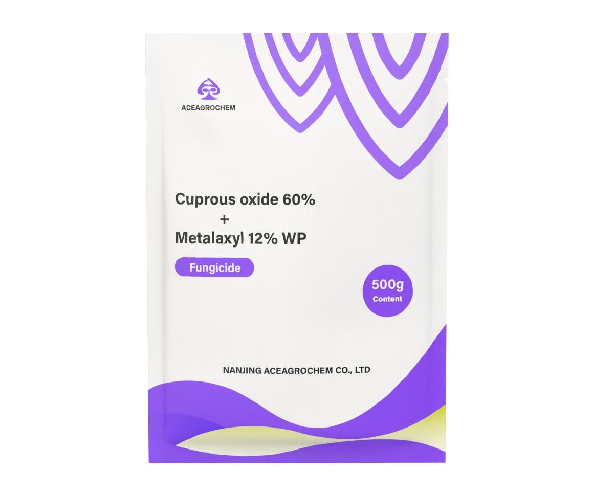 Cuprous oxide 60% + Metalaxyl 12% WP